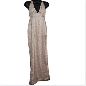 Meshki | Dresses | Roisin Diamante Satin Maxi Dress Mahogany | Poshmark